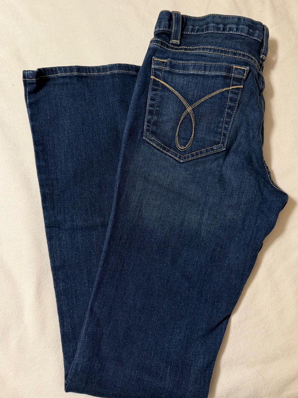 Calvin Klein Dark Blue Denim Flare Jeans Size 2